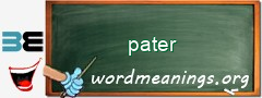 WordMeaning blackboard for pater
